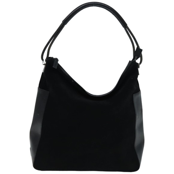 GUCCI Shoulder Bag Suede Black 001 3770 Auth 76389 - Picture 2 of 16